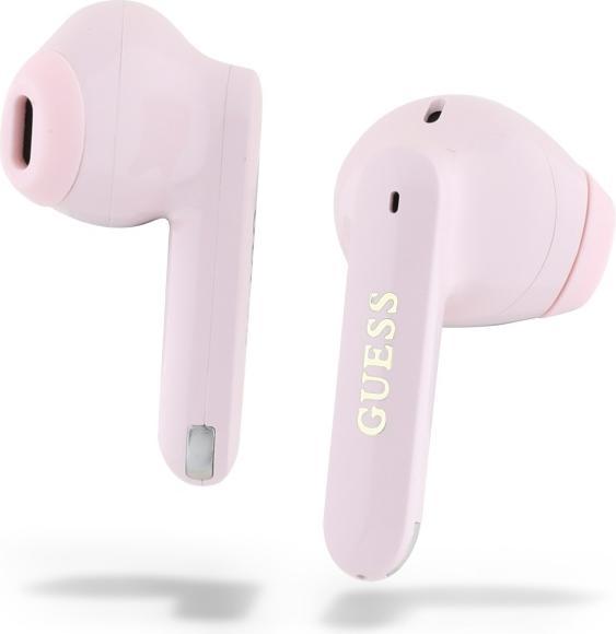 Guess Kabellose Kopfhörer Elongated Metallic ENC TWS Bluetooth Headset - Rosa (ANC, 26 h, Kabellos)