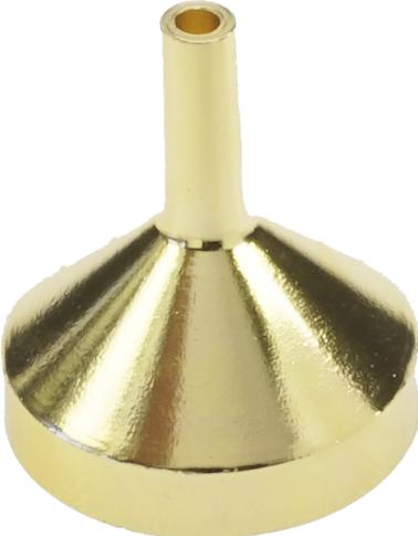 Actual product image Perfume funnel, aluminium, gold-coloured, Ø 2.5 cm, height: 3 cm