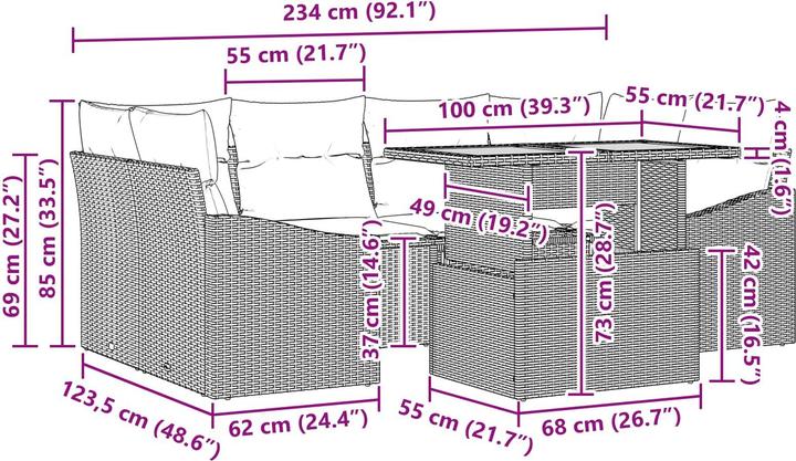 Actual product image vidaXL Gartenmöbel