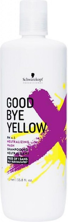 Schwarzkopf Goodbye Yellow Neutralizing Bonding Wash Shampoo (1000 ml, Flüssiges Shampoo)