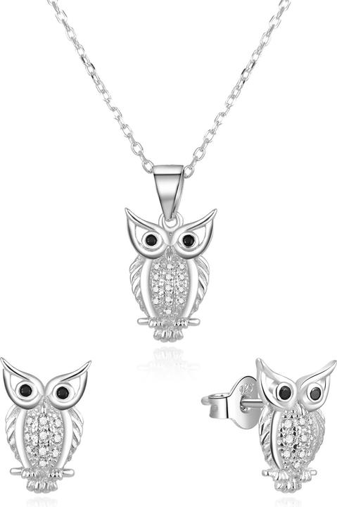 Immagine prodotto Beneto Silver Owl Jewelry Set AGSET61RL (Necklace, Earrings)