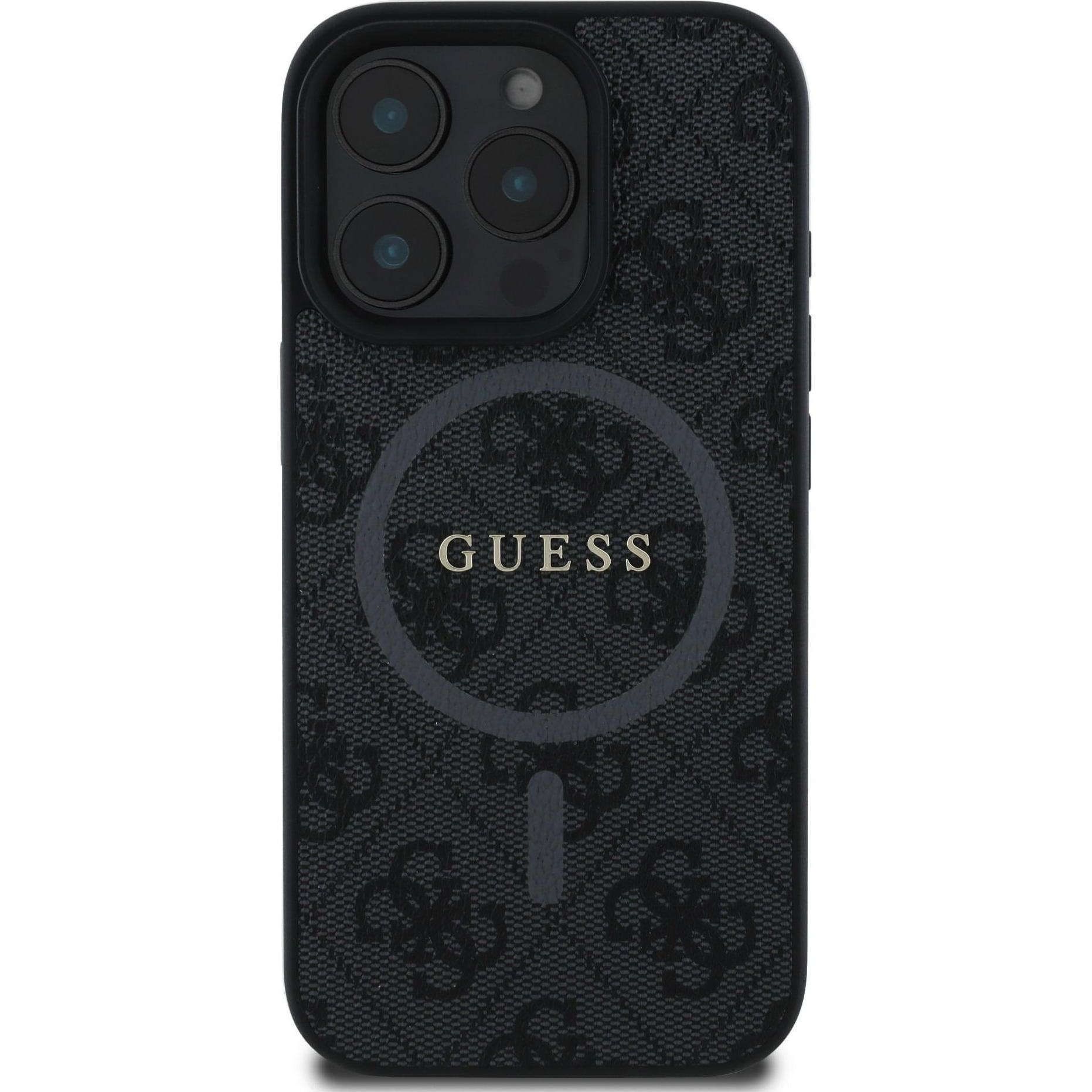 Thumbnail - Guess GUHMP16XG4GFRK iPhone 16 Pro Max 6,9" czarny/black MagSafe PU 4G Ring Classic Logo (Apple iPhone 16 Pro Max), Smar...