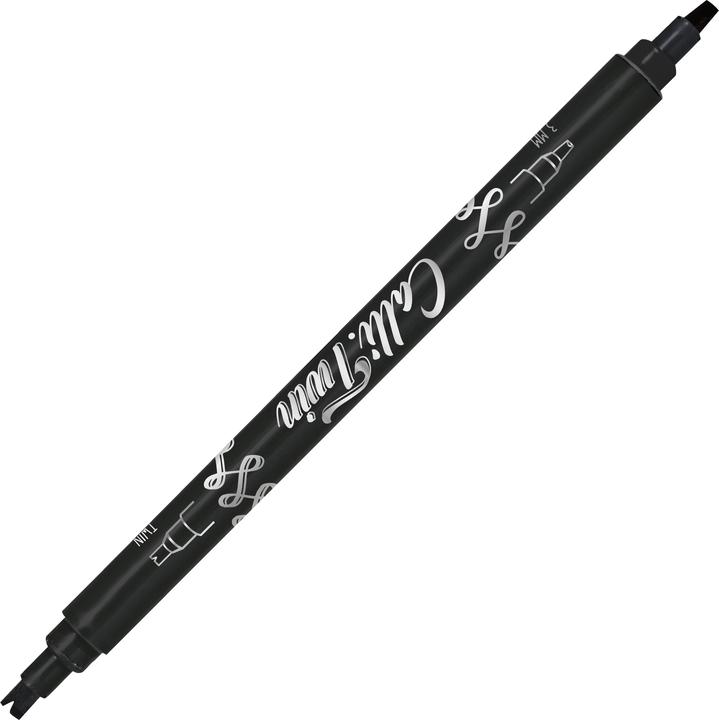Image du produit Online Callibrush Pen TWIN 3mm 18600/6 Black (Noir)