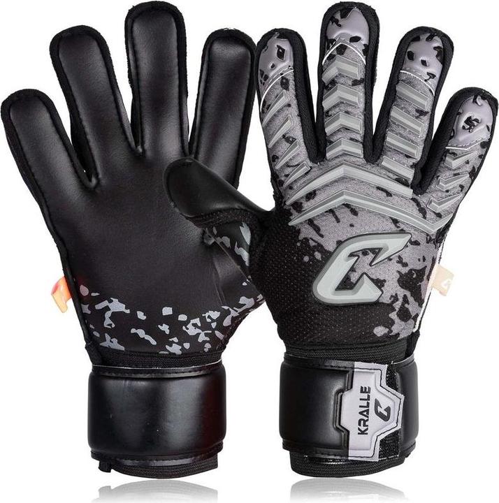Produktbild Catch & Keep Fussballhandschuhe Kralle Splash Gr. 5 Grau Torwart Keeper Goalie Handschuhe (5)