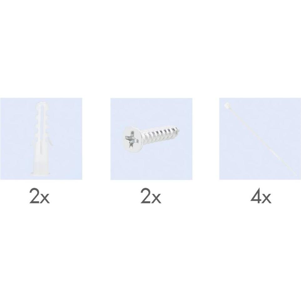 LogiLink Patch Panel 4 Port mit 4 Cat.6A Keystone Modulen, Accessori per server, Grigio