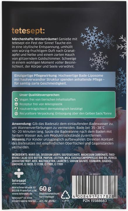 Image du produit Tetesept Coffret Moments de bien-être en hiver 3x60g (Sel de bain)