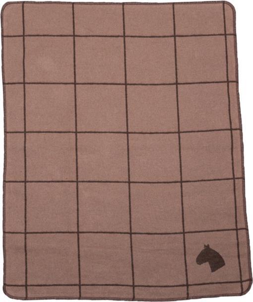 David Fussenegger Baby blanket.chequered/horse.embroidery.71346479