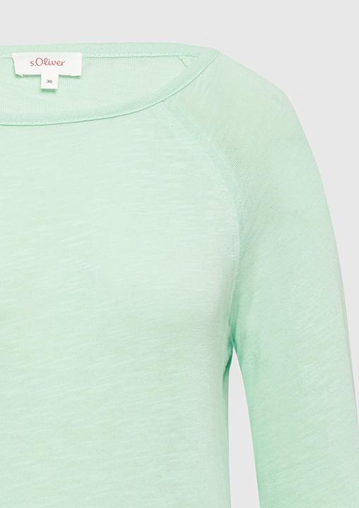 Produktbild S.Oliver T-Shirt Langarmshirt mit Raglanärmeln und Flammgarnstruktur (42)