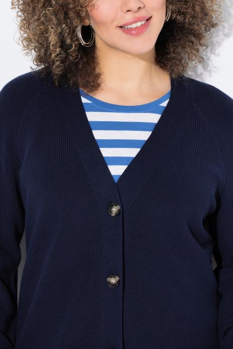 Produktbild Ulla Popken Strickjacke, Knöpfe, V-Ausschnitt, Langarm (42, 44)