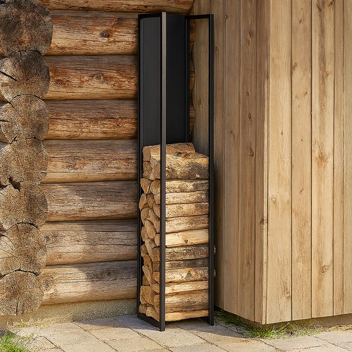 Produktbild Relaxdays Kaminholzregal (23.5 x 30 x 157 cm)