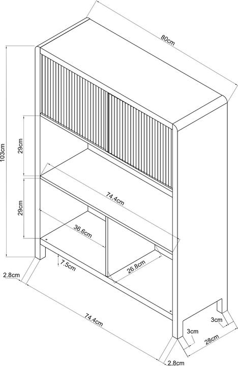 Image du produit En.Casa Lukkodso (80 x 28 x 103 cm)