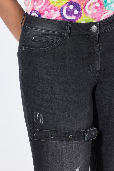 Image du produit Angel of Style PushUp-Jeans, Zierschnallen, 5-Pocket (46)