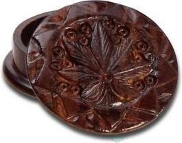 Actual product image Black Leaf Grinder Holz Rosenholz Blatt 35mm
