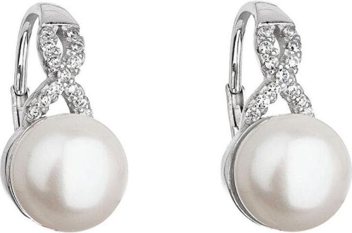 Actual product image Evolution Group Silver earrings with river pearl 21048.1 white (L)