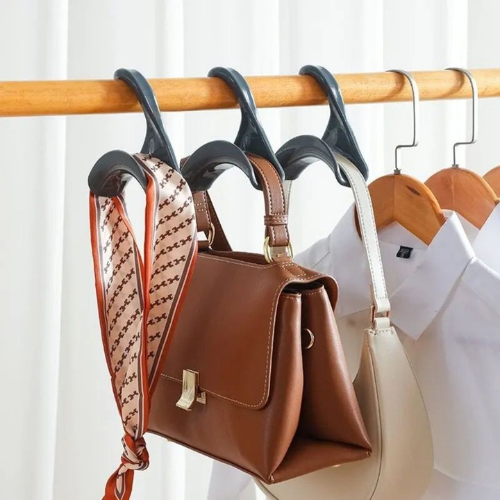 Produktbild Hermex Geldbörsen-Aufhänger Set Handtaschen-Kleiderbügel Taschenhalterhaken (3 x)