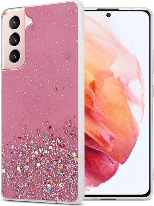 Pink with glitter