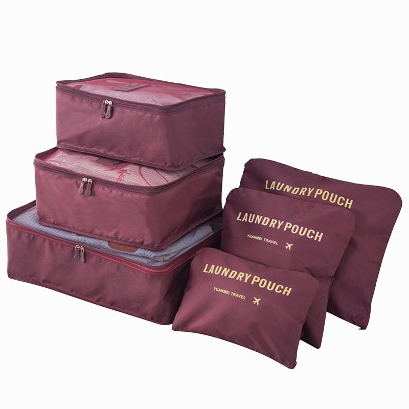 Thumbnail - JTI, Packsack, Organizer-Set für Reisetaschen - Dunkelrot, Rot