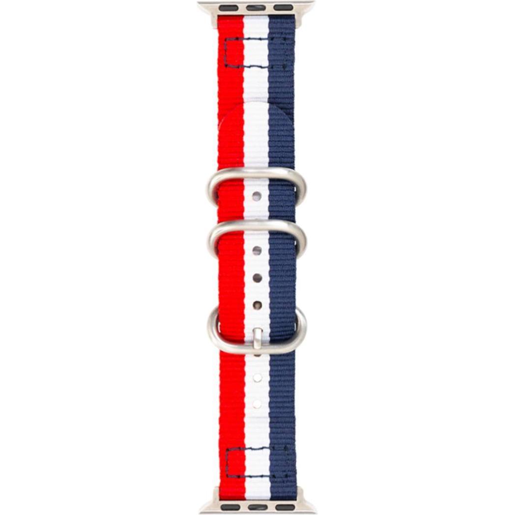 Bigben Nato Armband (Kunststoff tissé), Uhrenarmband, Grau
