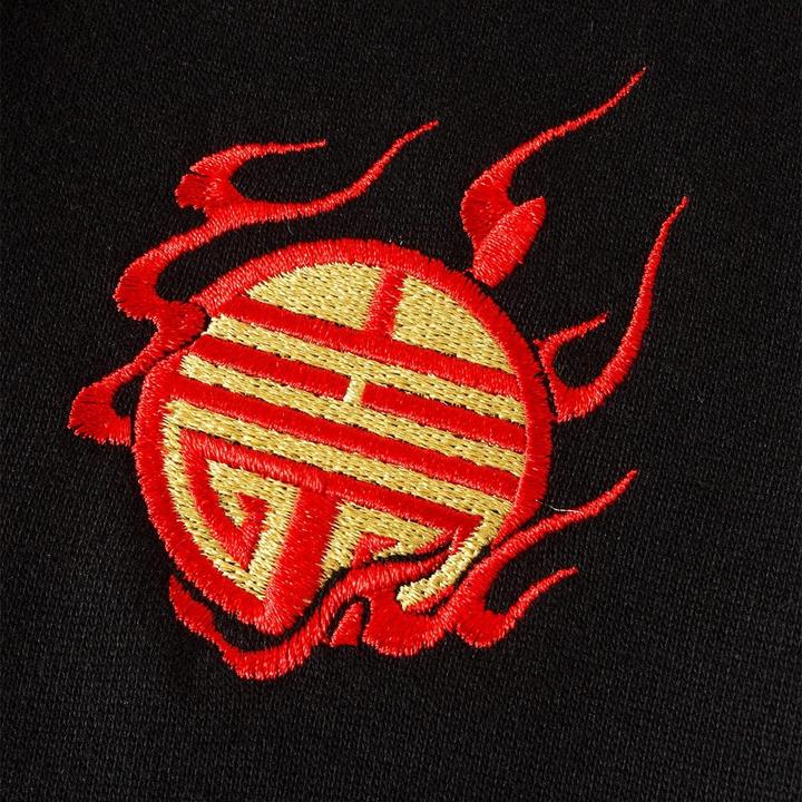 Image du produit Niepce Pull à capuche graphique brodé Dragon en tissu épais (XXL)