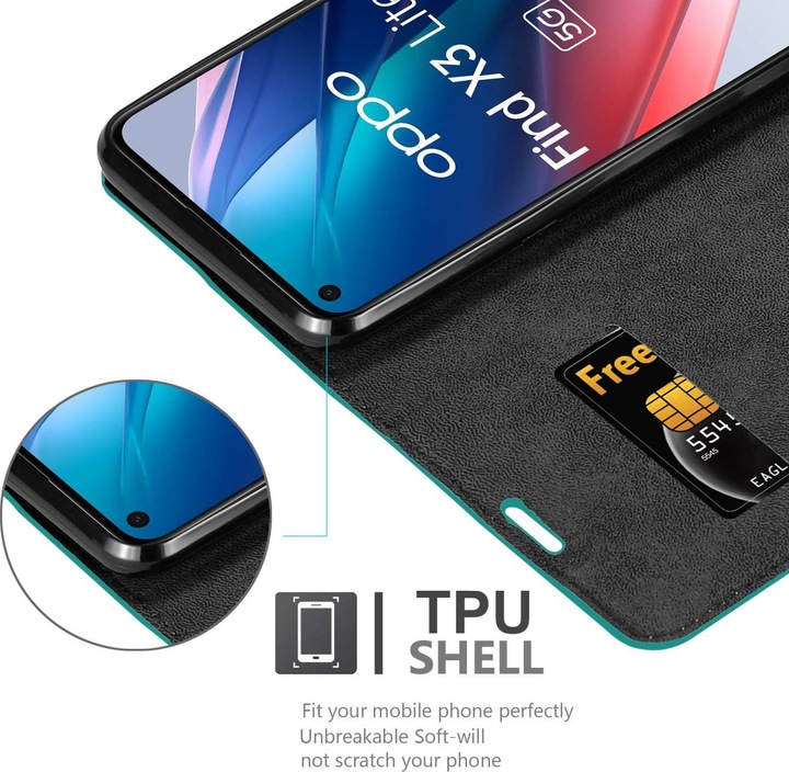 Produktbild Cadorabo Book Invis. Magnet Hülle (Oppo Find X3 Lite)
