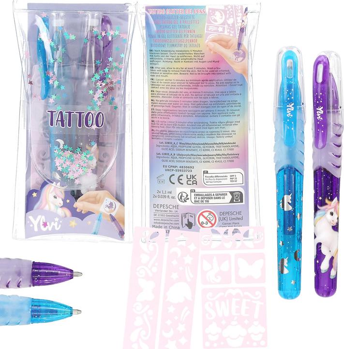 Produktbild Depesche Ylvi Tattoo Glitzer-Gelstifte