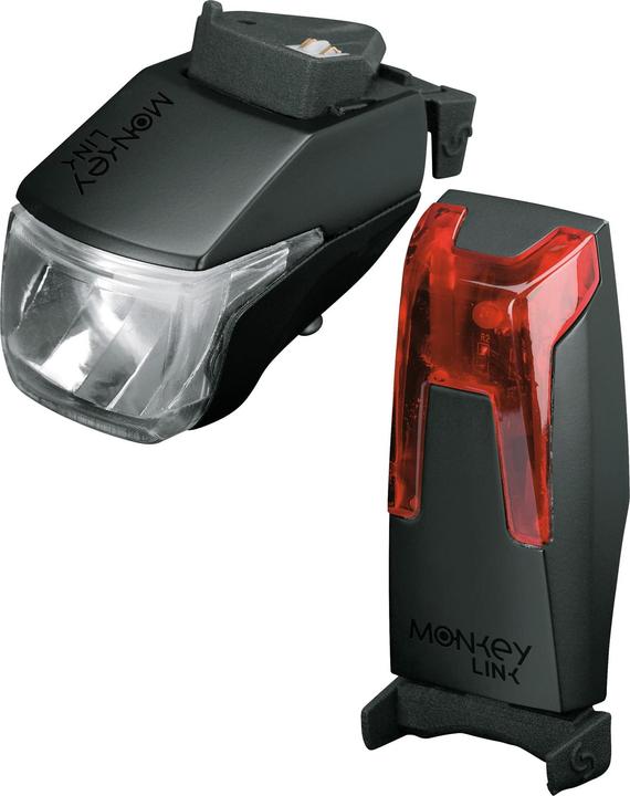 Produktbild Monkey Link MonkeyLight 100 Lux Connect Fahrradbeleuchtung Sets (250 lm)