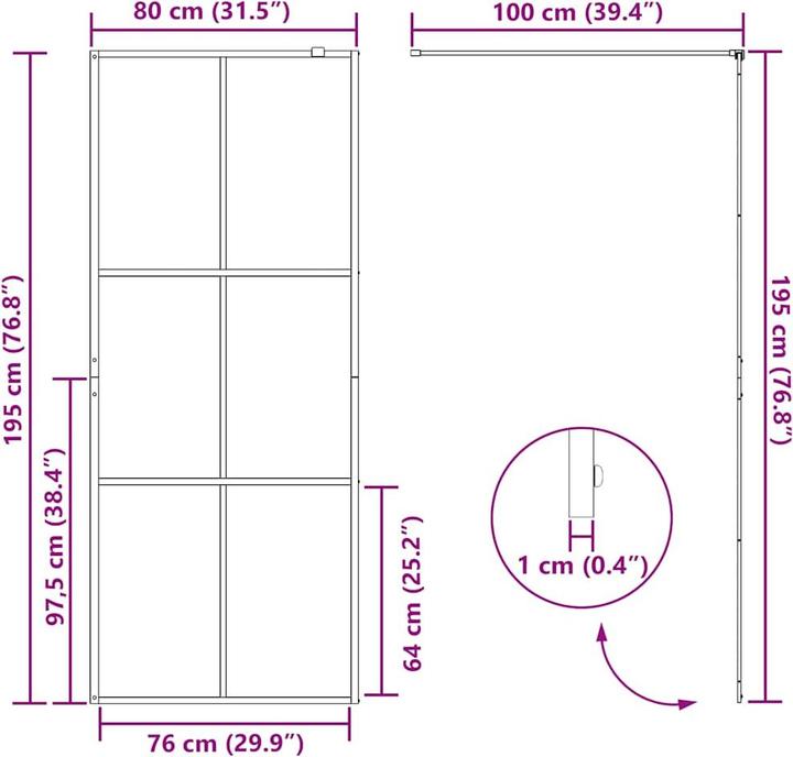 Produktbild vidaXL Gleb (100 cm, 90 cm, 195 cm)