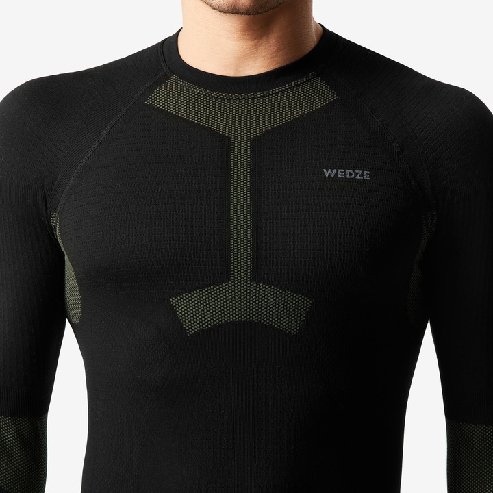 Produktbild Wedze Skiunterwäsche Funktionsshirt Herren Seamless - BL500 I-Soft schwarz/khaki (L)