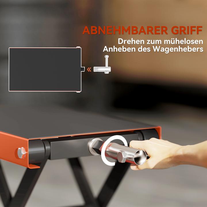 Produktbild Homcom Motorradheber Stahl, Gummi Orange