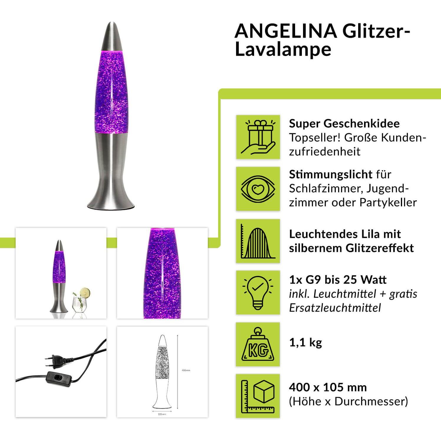 Thumbnail - Licht-Erlebnisse, Tischlampe, Lavalampe Angelina (G9)