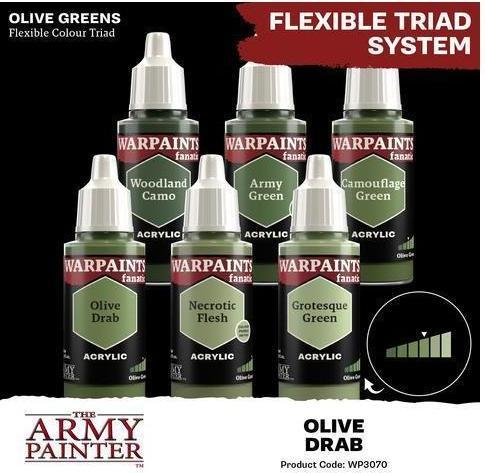 Produktbild The Army Painter Farbe Warpaints Fanatic: Olive Drab 18 ml