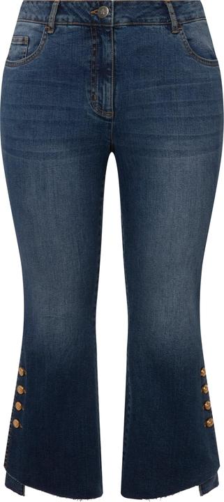 Actual product image Angel of Style Flared 5-Pocket Bootcut Jeans with Hem Slits with Golden Buttons (50)