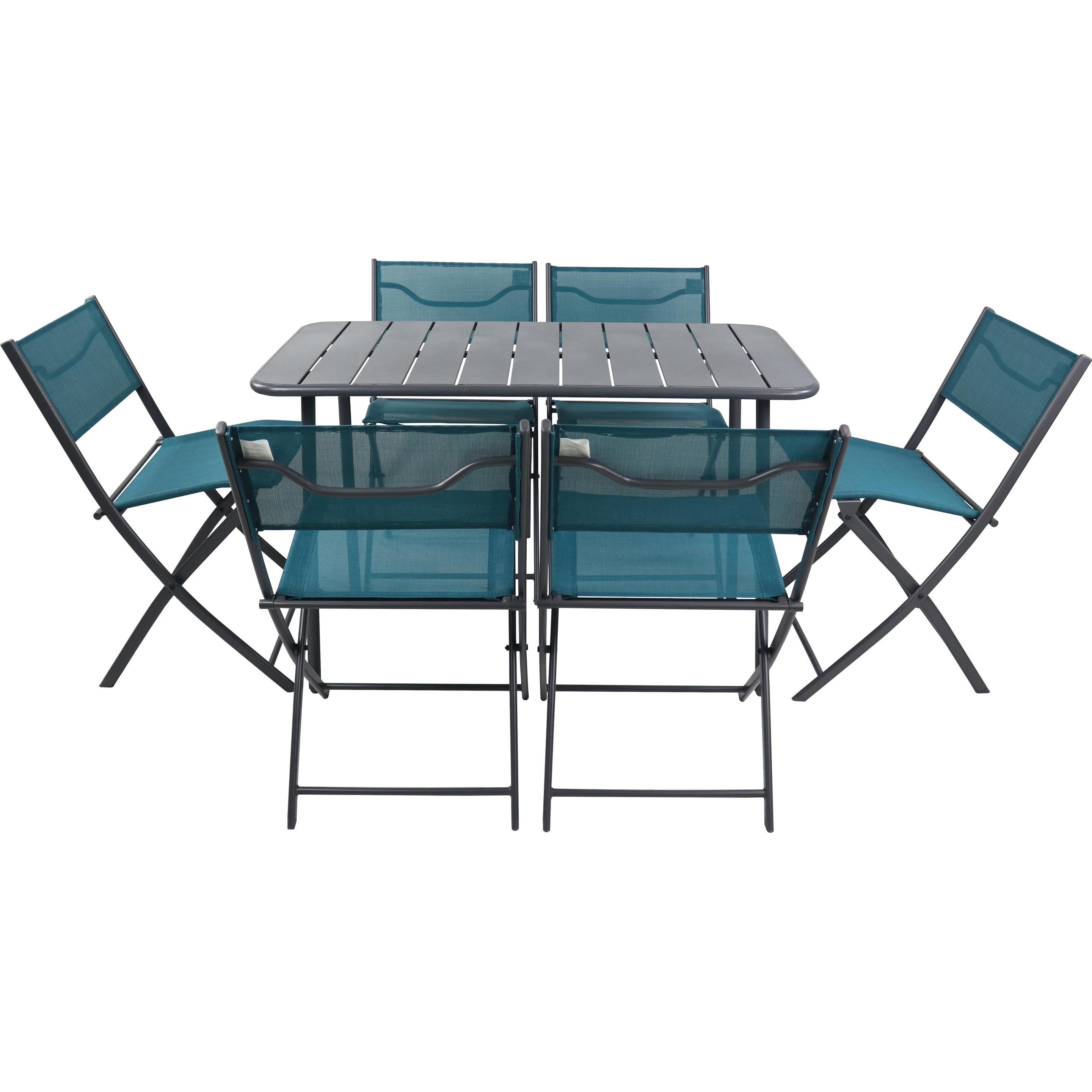 Thumbnail - VCM, Gartentisch + Balkontisch, 7 tlg. Bistroset Balkonset Garten Sumila (45 cm)