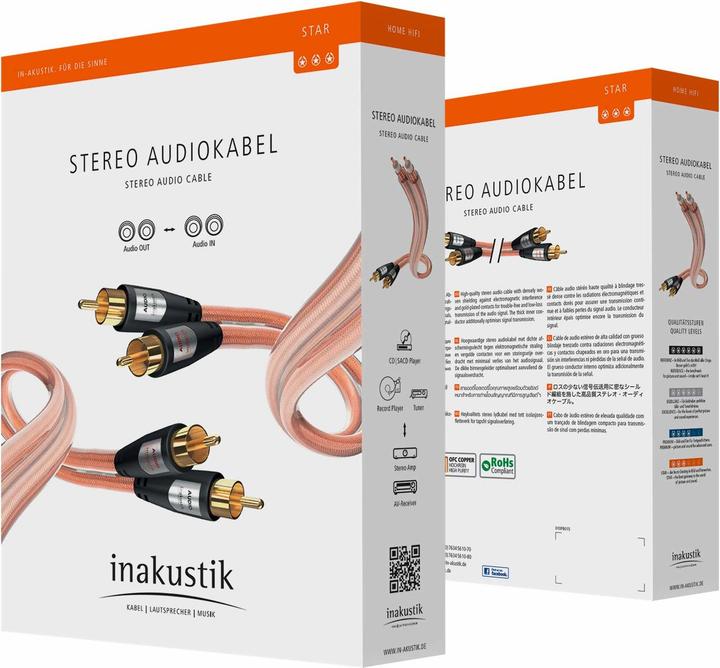 Produktbild Inakustik STAR Stereo-Cinch (3 m, Cinch Kabel)