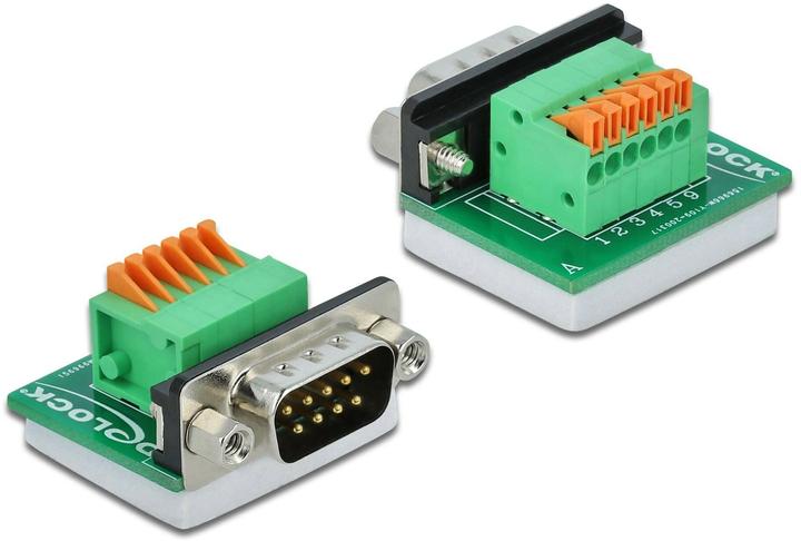 Actual product image Delock Adapter terminal block RS232 DB9 connector horizontal