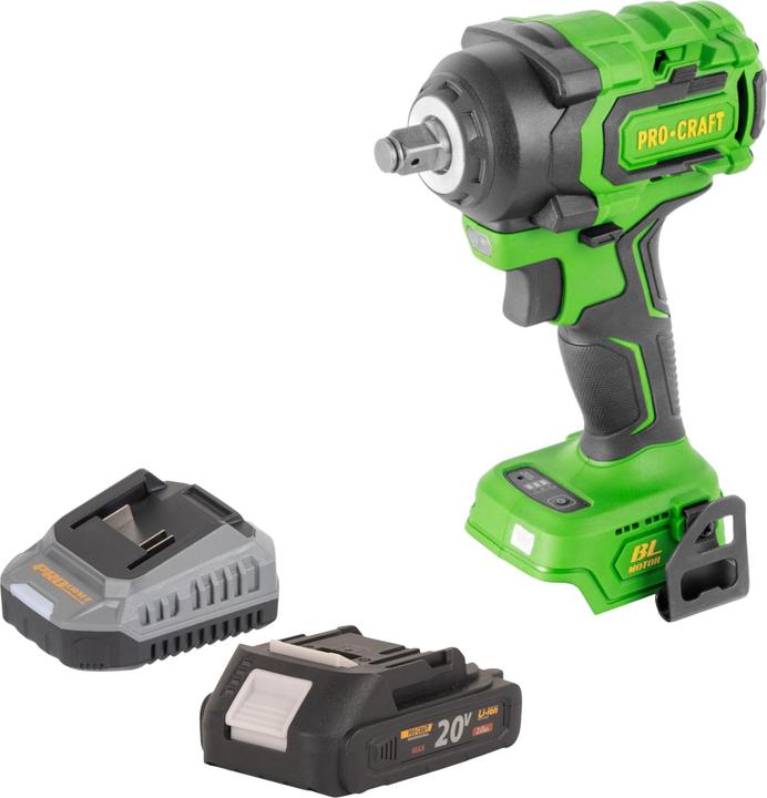 Produktbild Procraft PWA18bb Akku Schlagschrauber 20 V 550 Nm 1/2" Brushless + 1x Akku 2,0 Ah + Ladegerät (Schlagschrauber)