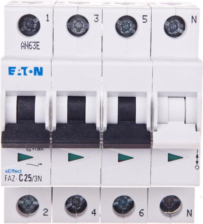 Produktbild Eaton MOE FAZ-C25/3N LS-Schalter C-Char 25A, 3p+N