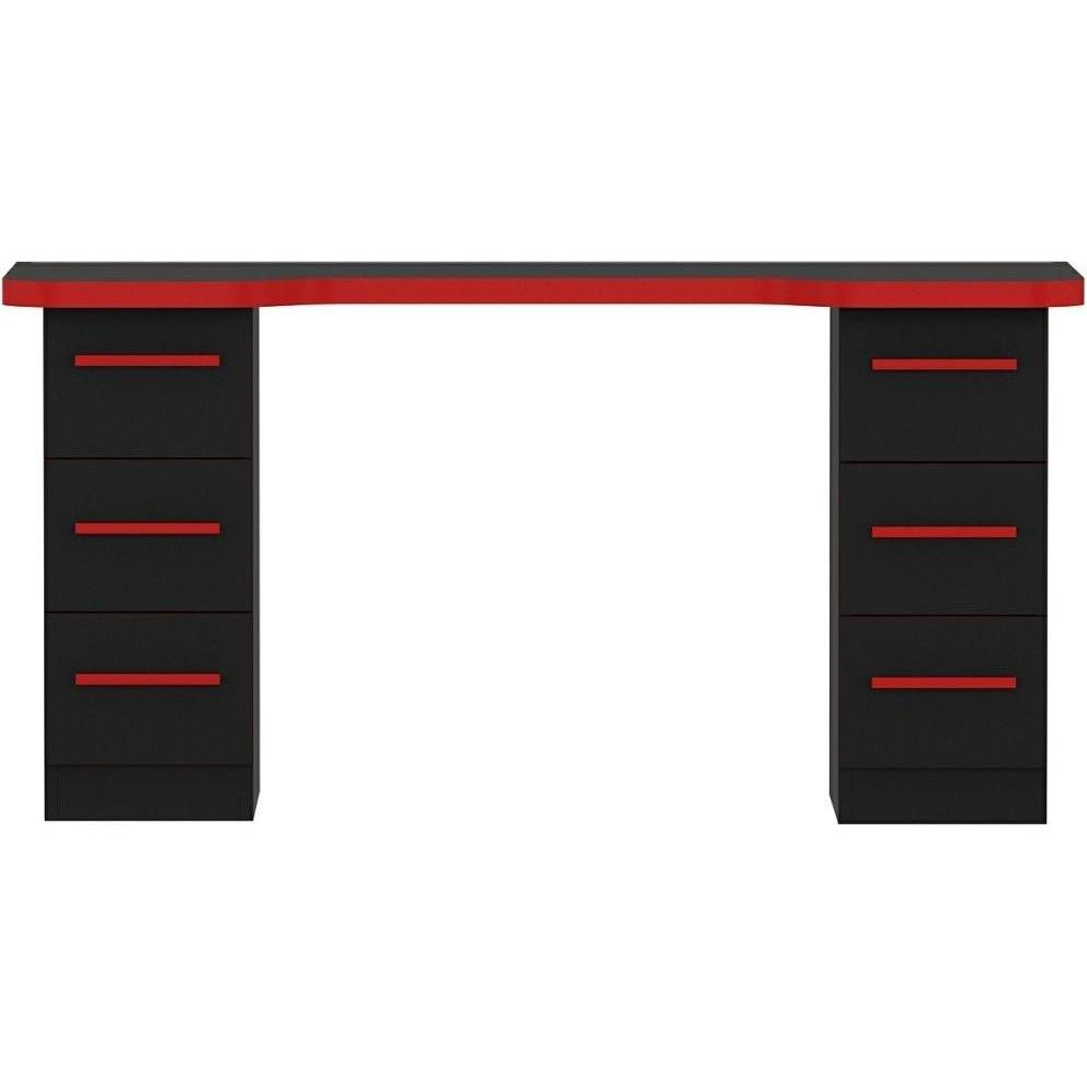 Skye Decor Phoenix, Gaming Tisch, Rot, Schwarz