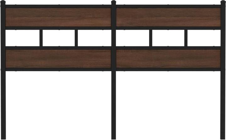 Actual product image vidaXL Headboard Bed headboard Brown oak-look steel Wood-based material