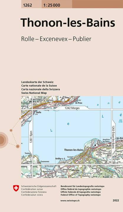 Actual product image Map 1262 Thonon-les-Bains 1:25'000