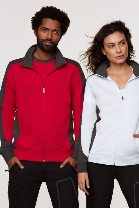 Produktbild Hakro Sweatjacke Contrast Perf kiwi/anthrazit Gr.6XL (6XL)