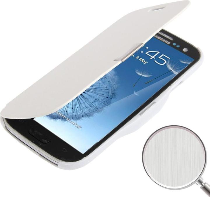 Produktbild König Design Handyhülle Tasche für Samsung Galaxy S3 i9300 / i9305 / S3 NEO i9301 weiss gebürstet (Samsung Galaxy S3 i9300, Samsung Galaxy S3 LTE i9305)