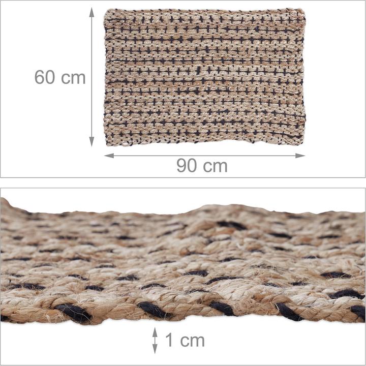 Productafbeelding Relaxdays Jute tapijt (60 x 90 x 1 cm)
