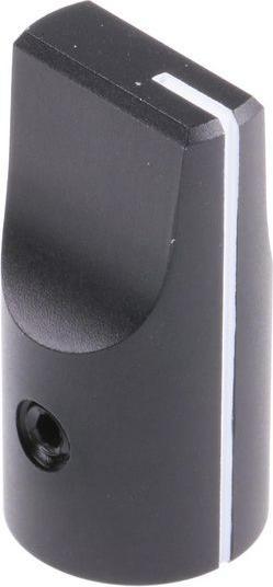 Actual product image RS PRO Black solid aluminium knob,12.7mm dia