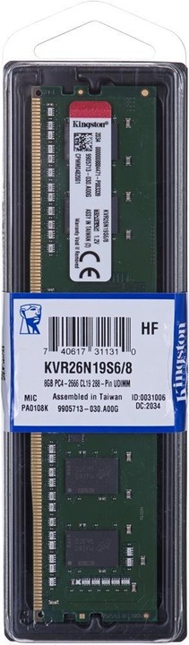 Actual product image Kingston ValueRAM (1 x 8GB, 2666 MHz, DDR4-RAM, DIMM)