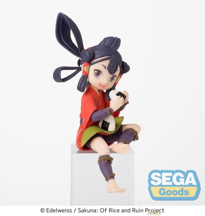 Actual product image Sega Sakuna: Of Rice and Ruin PM Perching PVC Statue Sakuna Anime Ver. 14 cm