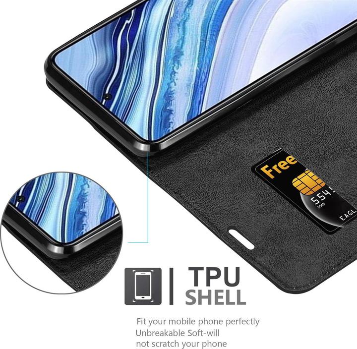 Actual product image Cadorabo Book Invisible Magnet Cover (Xiaomi Redmi Note 9, Xiaomi Redmi Note 9S)