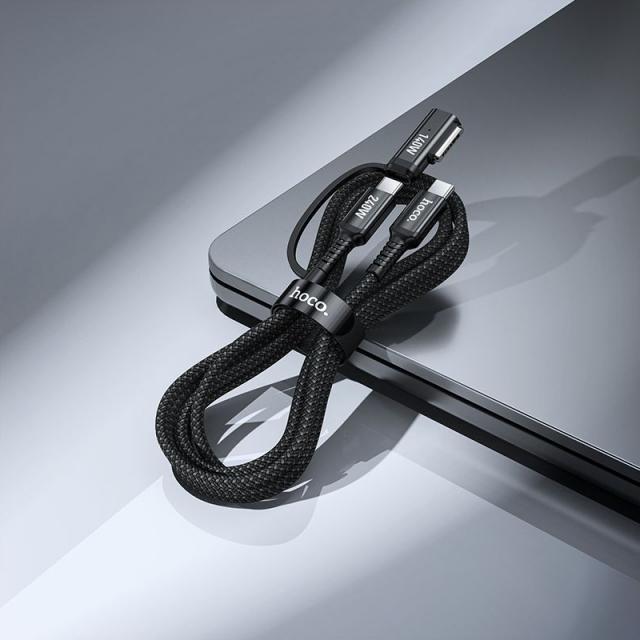 Image du produit Hoco Cable Cable 2in1 USB C to USB C / Mag3 240W 1,8 m U142 black (1.80 m, 240 W)