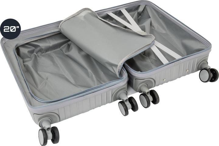 Actual product image White Shark Shark GUARDIAN - BUNDLE 20" + 24", 2in 1 Trolley Cases, Silver