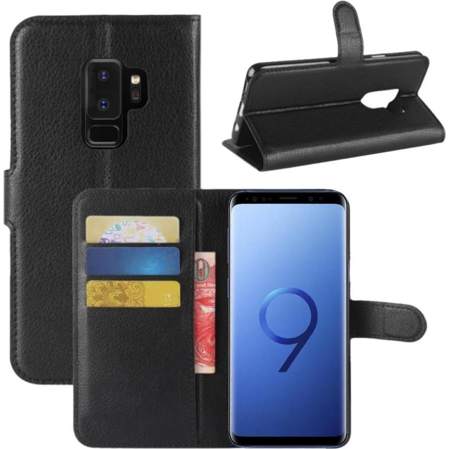 Screenguard Samsung Galaxy S9+ Leather Guard Lederhülle (Samsung Galaxy S9+), Smartphone Hülle, Schwarz